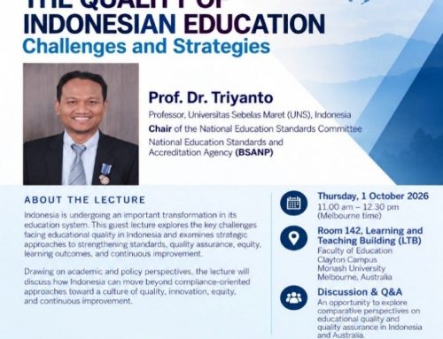 Guru Besar UNS, Prof. Triyanto, Beri Kuliah Tamu tentang Transformasi Kualitas Pendidikan Indonesia di Monash University